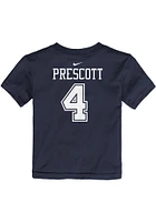Dak Prescott Dallas Cowboys Toddler Navy Blue Mainliner NN Short Sleeve Player T Shirt
