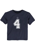 Dak Prescott Dallas Cowboys Toddler Navy Blue Mainliner NN Short Sleeve Player T Shirt