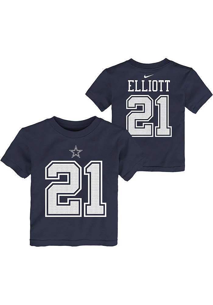 Ezekiel Elliott Dallas Cowboys Toddler Navy Blue Mainliner NN Short Sleeve Player T Shirt