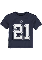 Ezekiel Elliott Dallas Cowboys Toddler Navy Blue Mainliner NN Short Sleeve Player T Shirt