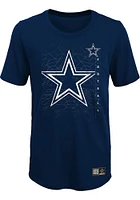 Dallas Cowboys Boys Navy Blue Ignition Short Sleeve T-Shirt
