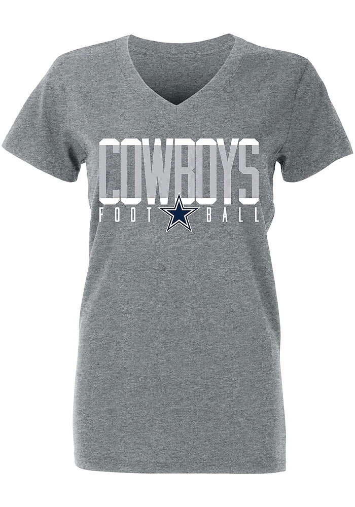 Dallas Cowboys Womens Charcoal Presley Short Sleeve T-Shirt