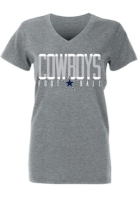 Dallas Cowboys Womens Charcoal Presley Short Sleeve T-Shirt