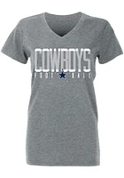 Dallas Cowboys Womens Charcoal Presley Short Sleeve T-Shirt
