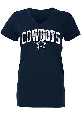 Dallas Cowboys Womens Navy Blue Celadine Short Sleeve T-Shirt