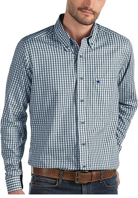 Dallas Cowboys Mens Navy Blue STRUCTURE Long Sleeve Dress Shirt