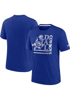 Nike Dallas Cowboys Blue Rewind Team Shout Out Short Sleeve Fashion T Shirt