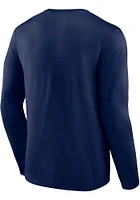 Dallas Cowboys Navy Blue ADVANCE TO VICTORY Long Sleeve T Shirt