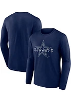 Dallas Cowboys Navy Blue ADVANCE TO VICTORY Long Sleeve T Shirt