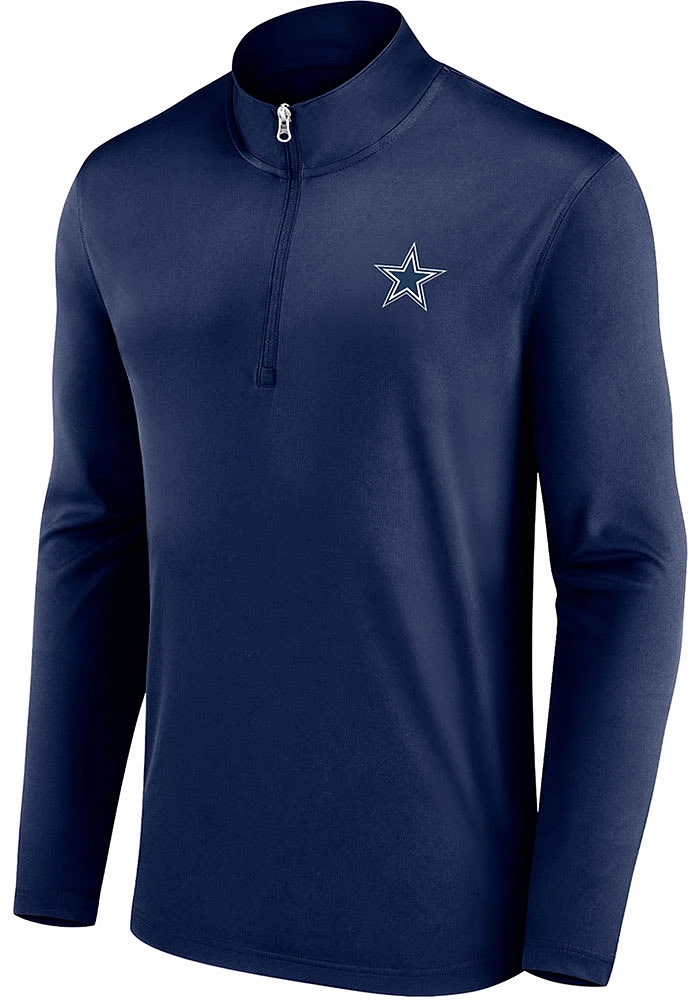 Dallas Cowboys Mens Navy Blue UNDERDOG MINDSET Long Sleeve Qtr Zip Pullover