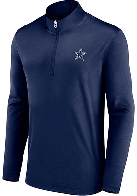 Dallas Cowboys Mens Navy Blue UNDERDOG MINDSET Long Sleeve Qtr Zip Pullover