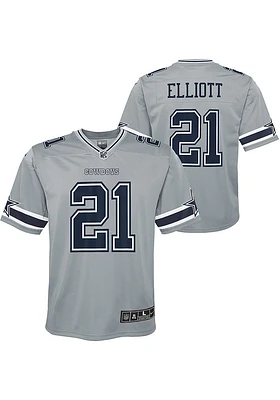 Ezekiel Elliott Dallas Cowboys Youth Grey Nike Legend Football Jersey