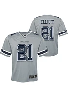 Ezekiel Elliott Dallas Cowboys Youth Grey Nike Legend Football Jersey