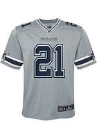 Ezekiel Elliott Dallas Cowboys Youth Grey Nike Legend Football Jersey