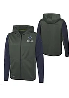 New Era Dallas Cowboys Mens Grey PRESSURE Long Sleeve Zip