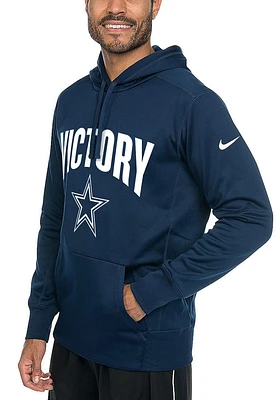 Dallas Cowboys Mens Navy Blue Victory Circuit Long Sleeve Hoodie