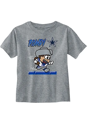 Rowdy  Dallas Cowboys Toddler Grey Game Player Short Sleeve T-Shirt