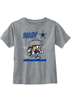 Rowdy  Dallas Cowboys Toddler Grey Game Player Short Sleeve T-Shirt