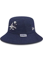 New Era Dallas Cowboys Navy Blue Retro Heather Mens Bucket Hat