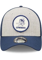 New Era Dallas Cowboys Mens Grey Retro 2022 Sideline 39THIRTY Flex Hat