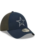 New Era Dallas Cowboys Mens Navy Blue Team Neo 39THIRTY Flex Hat