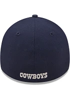 New Era Dallas Cowboys Mens Navy Blue Classic 39THIRTY Flex Hat