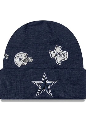 New Era Dallas Cowboys Black Identity Cuff Mens Knit Hat