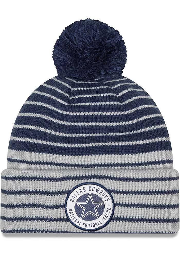 New Era Dallas Cowboys Navy Blue Patch Cuff Mens Knit Hat