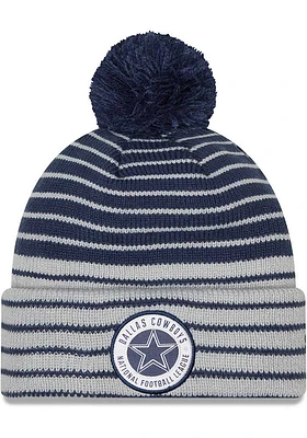 New Era Dallas Cowboys Navy Blue Patch Cuff Mens Knit Hat