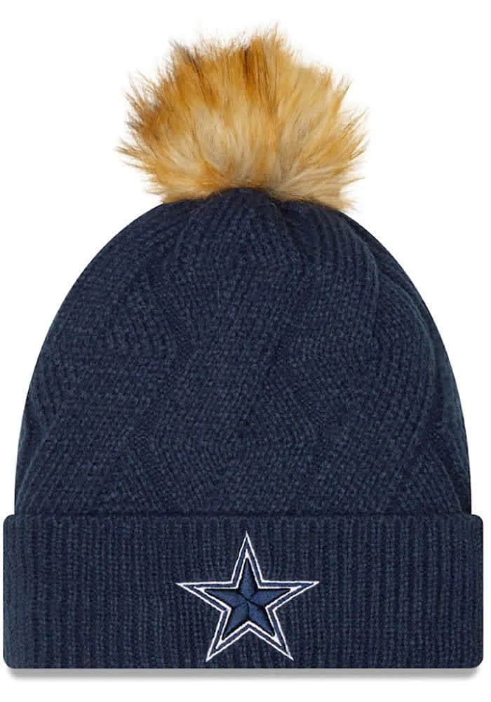 New Era Dallas Cowboys Navy Blue Snowy Cuff Womens Knit Hat