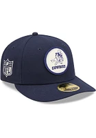 New Era Dallas Cowboys Mens Navy Blue Retro 2022 Sideline LP59FIFTY Fitted Hat