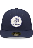 New Era Dallas Cowboys Mens Navy Blue Retro 2022 Sideline LP59FIFTY Fitted Hat