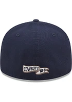 New Era Dallas Cowboys Mens Navy Blue Retro 2022 Sideline LP59FIFTY Fitted Hat
