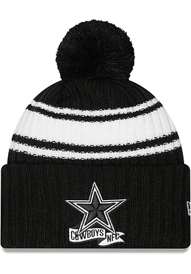 New Era Dallas Cowboys Black Alt 2022 Sideline Sport Mens Knit Hat