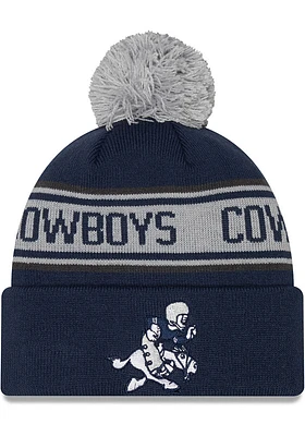 New Era Dallas Cowboys Navy Blue Repeat Cuff Iconic Mens Knit Hat