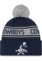 New Era Dallas Cowboys Navy Blue Repeat Cuff Iconic Mens Knit Hat