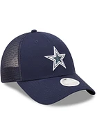 New Era Dallas Cowboys Navy Blue Logo Spark 9FORTY Womens Adjustable Hat