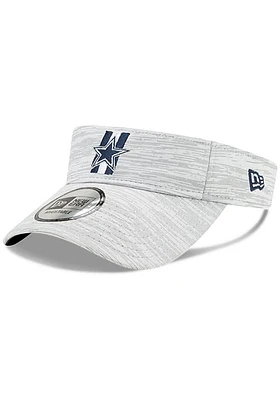 New Era Dallas Cowboys Mens Grey NFL21 Training Camp Visor Adjustable Visor