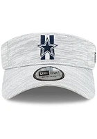 New Era Dallas Cowboys Mens Grey NFL21 Training Camp Visor Adjustable Visor