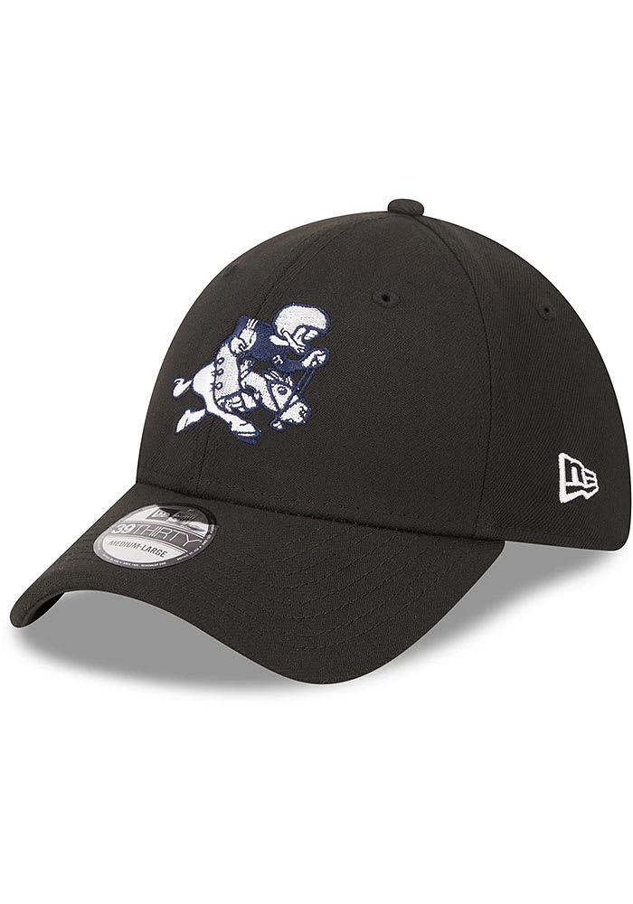 New Era Dallas Cowboys Mens Black Tonal Retro Joe 2T Team Classic 39THIRTY Flex Hat