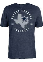 Dallas Cowboys Navy Blue Berish Triblend Short Sleeve Fashion T Shirt