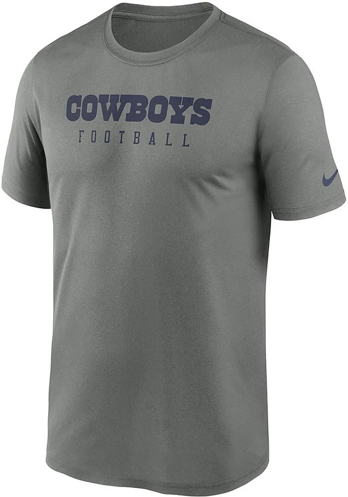 Nike Dallas Cowboys Grey Sideline Legend Design Short Sleeve T Shirt