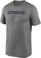 Nike Dallas Cowboys Grey Sideline Legend Design Short Sleeve T Shirt