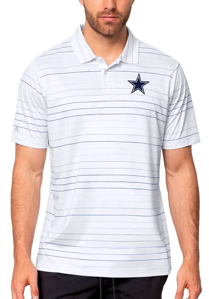 Antigua Dallas Cowboys Mens White RYDER Short Sleeve Polo
