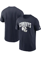 Nike Dallas Cowboys Navy Blue ALT HELMET Short Sleeve T Shirt