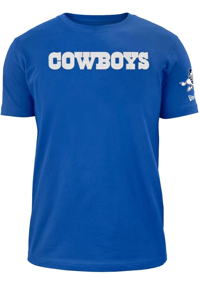 New Era Dallas Cowboys Blue GAMEDAY WORDMARK Short Sleeve Fashion T Shirt