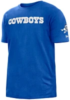 New Era Dallas Cowboys Blue GAMEDAY WORDMARK Short Sleeve Fashion T Shirt