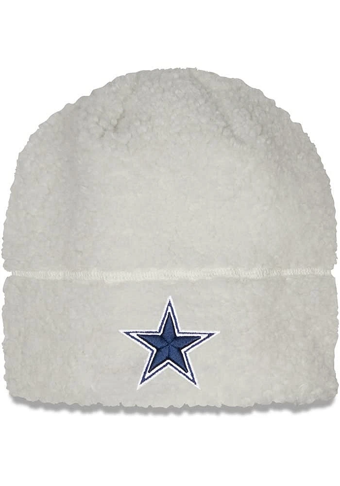 New Era Dallas Cowboys White Fleece Cuff Youth Knit Hat
