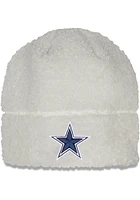 New Era Dallas Cowboys White Fleece Cuff Youth Knit Hat