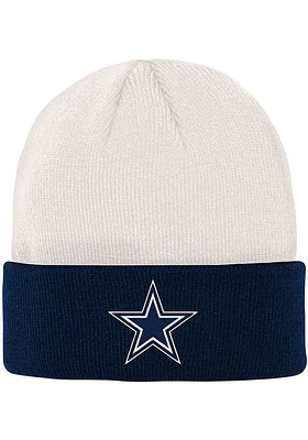 Dallas Cowboys White Bone Cuff Knit Youth Knit Hat